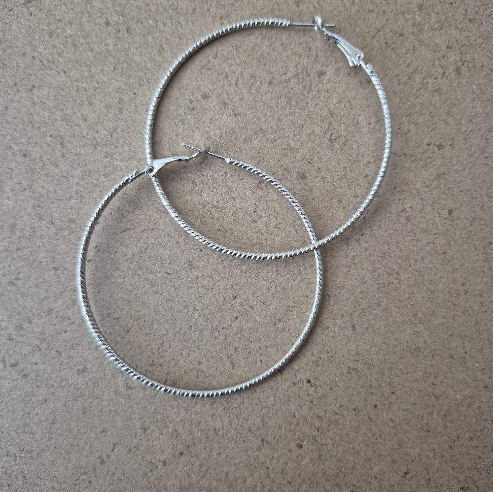 Silver Hoop Earrings